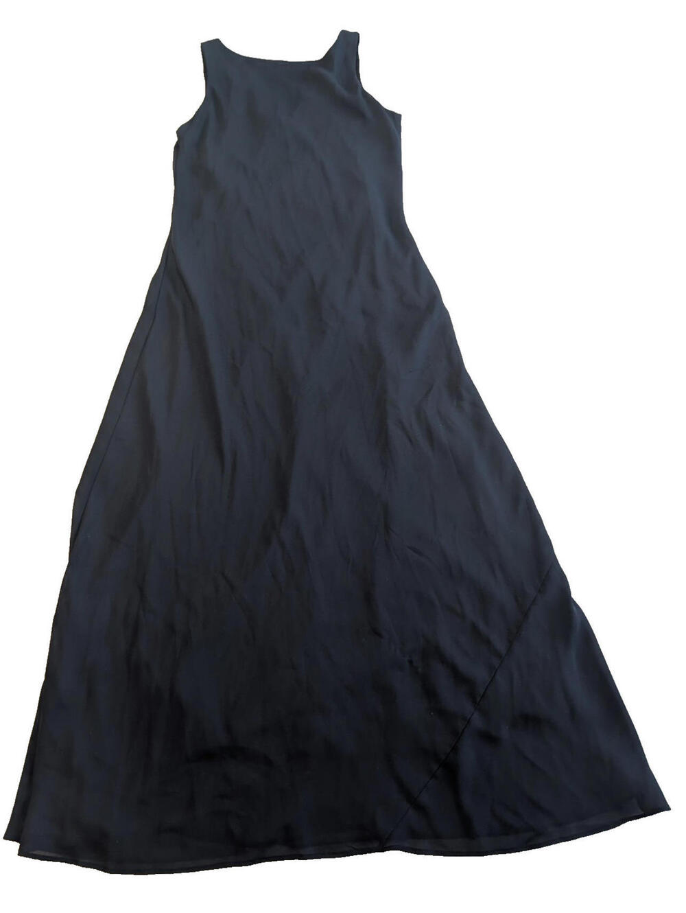 Vintage Alyn Paige Y2K Womens Navy Maxi Chiffon Elegant Made in USA Size 11/12